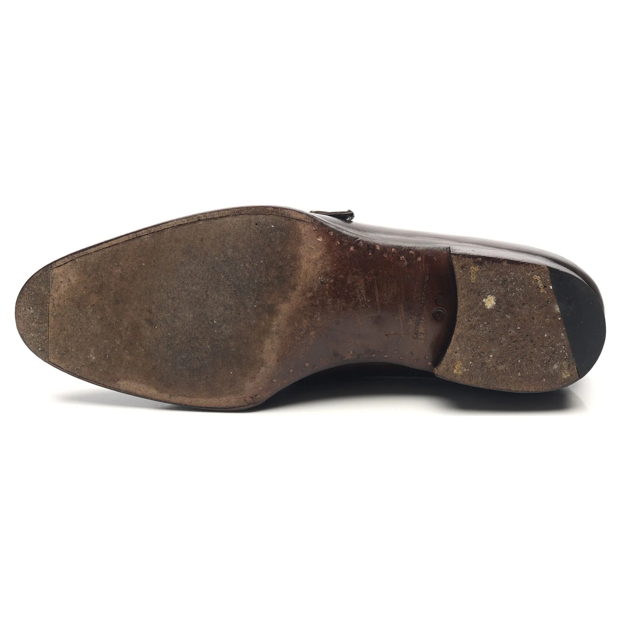 '100' Dark Brown Leather Monk Strap UK 9 F