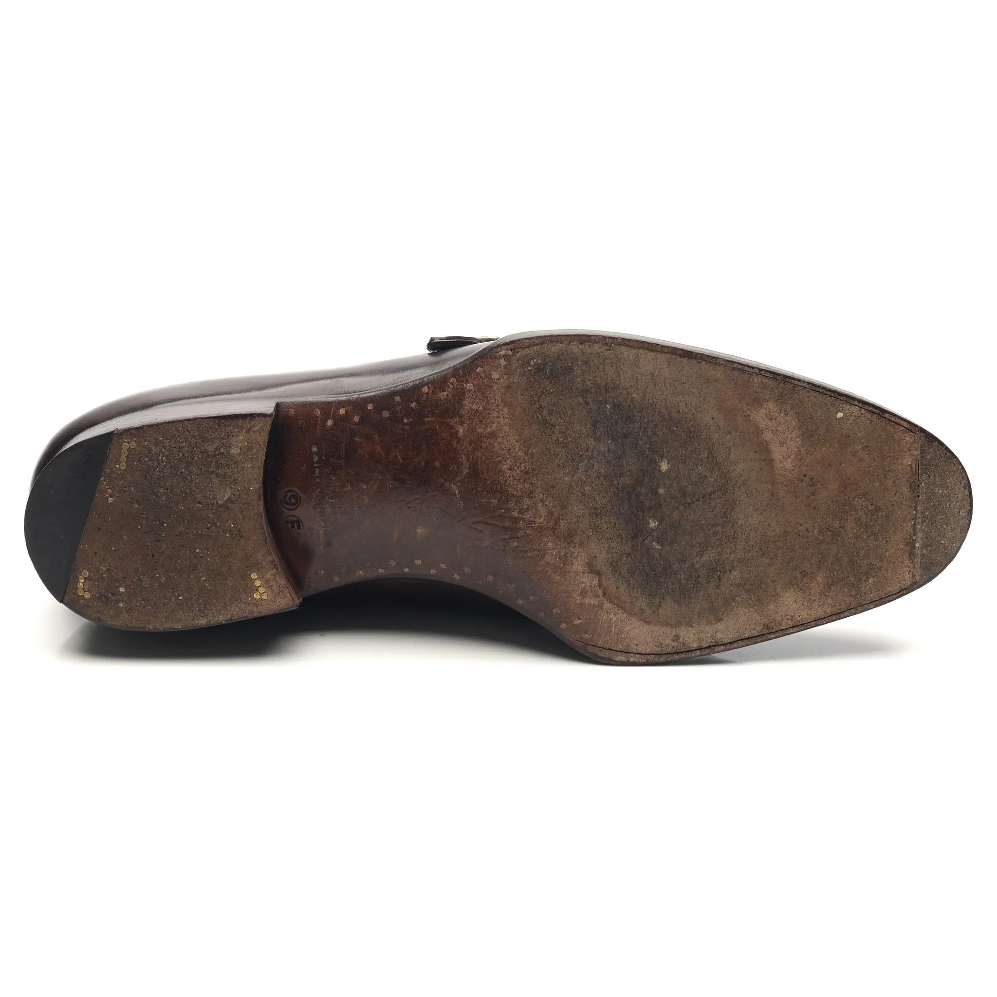 '100' Dark Brown Leather Monk Strap UK 9 F