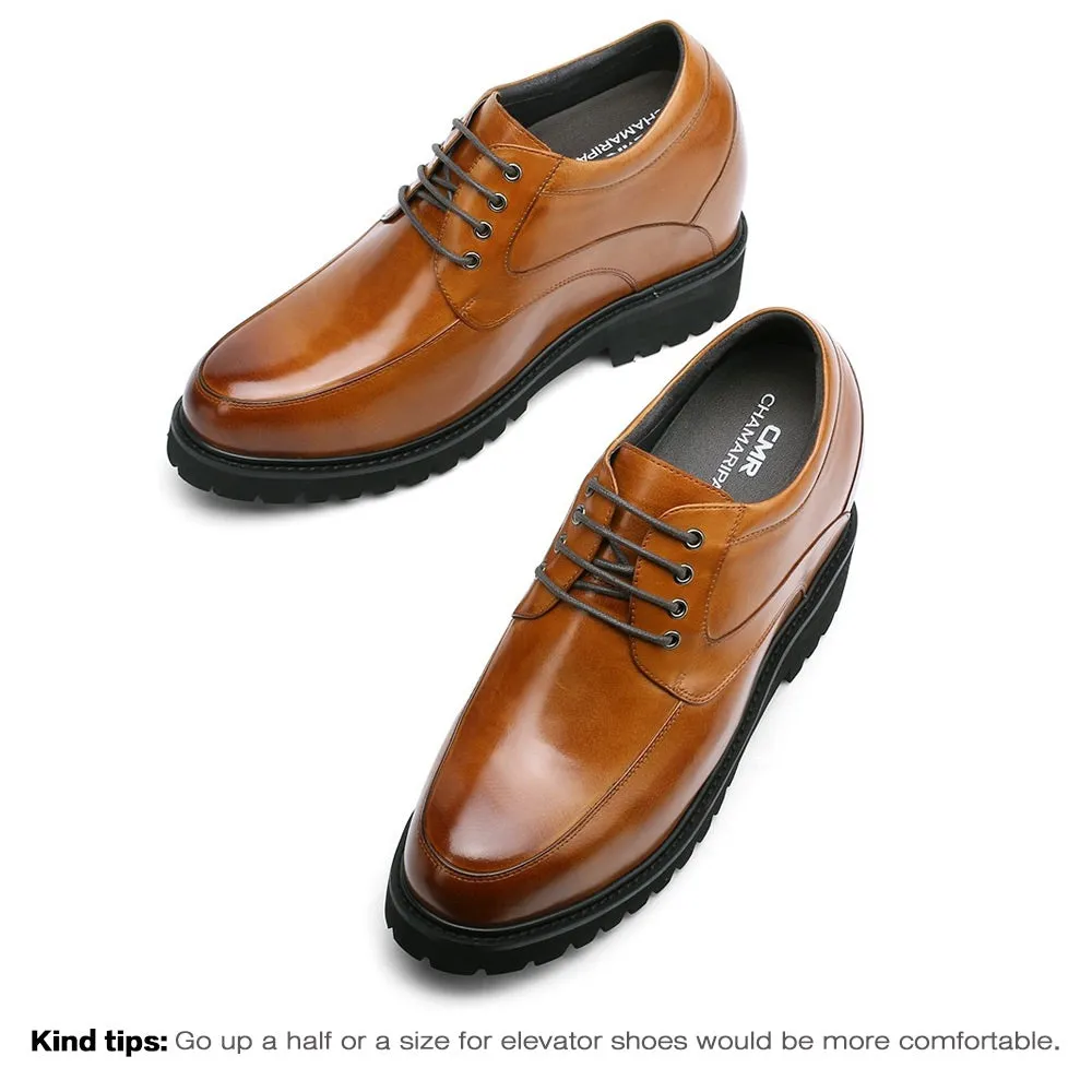 13 CM / 5.12 Inches Taller - CMR CHAMARIPA Elevator Shoes High Heel Men Dress Shoes