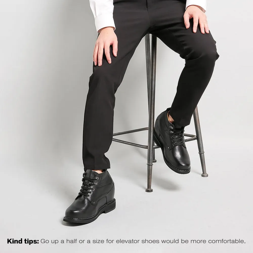 13 CM / 5.12 Inches Taller - CMR CHAMARIPA Height Increasing Boots Hidden Heel Working Boots