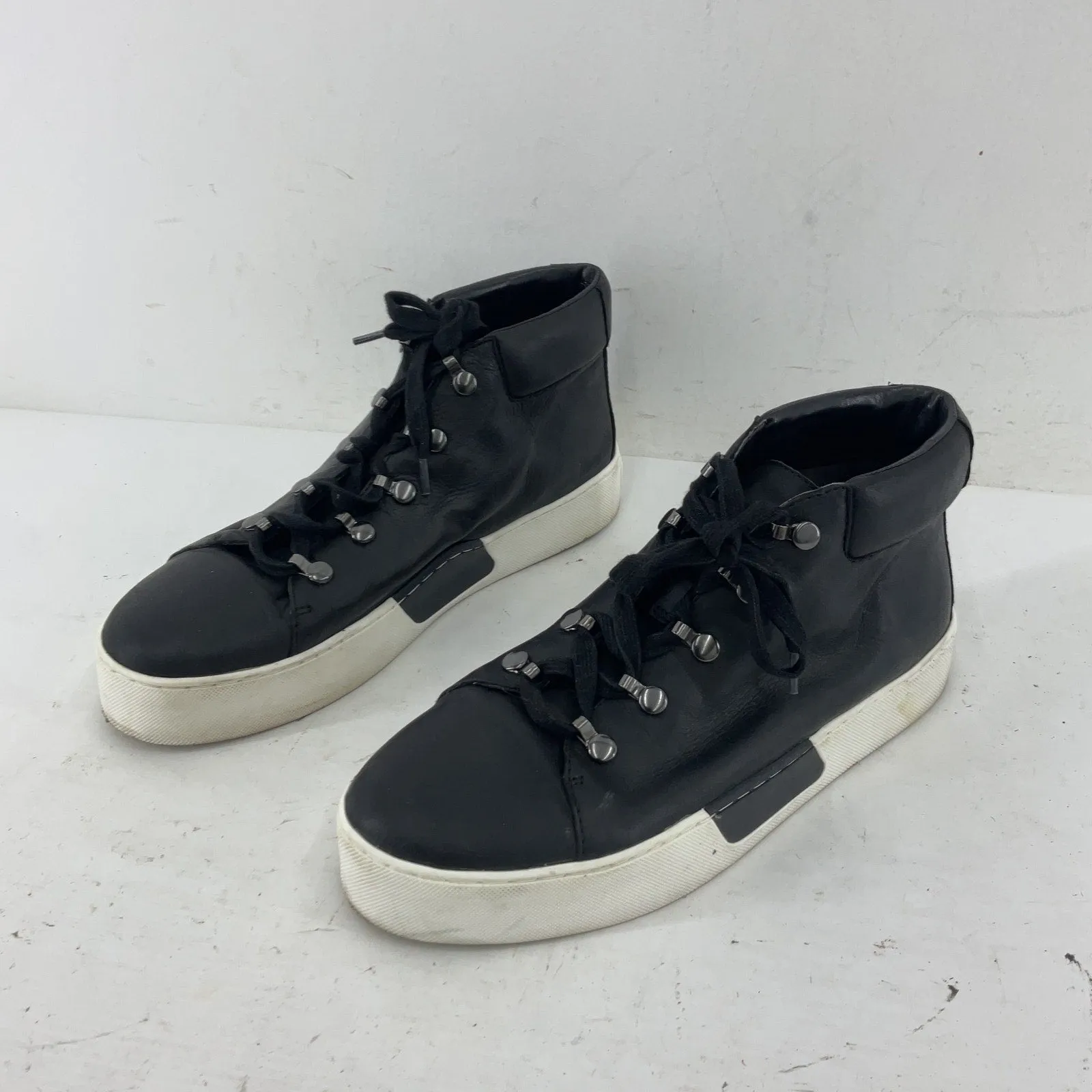 1.State Women's Black Leather Chukka Boots, Size 8.5 - Preowned