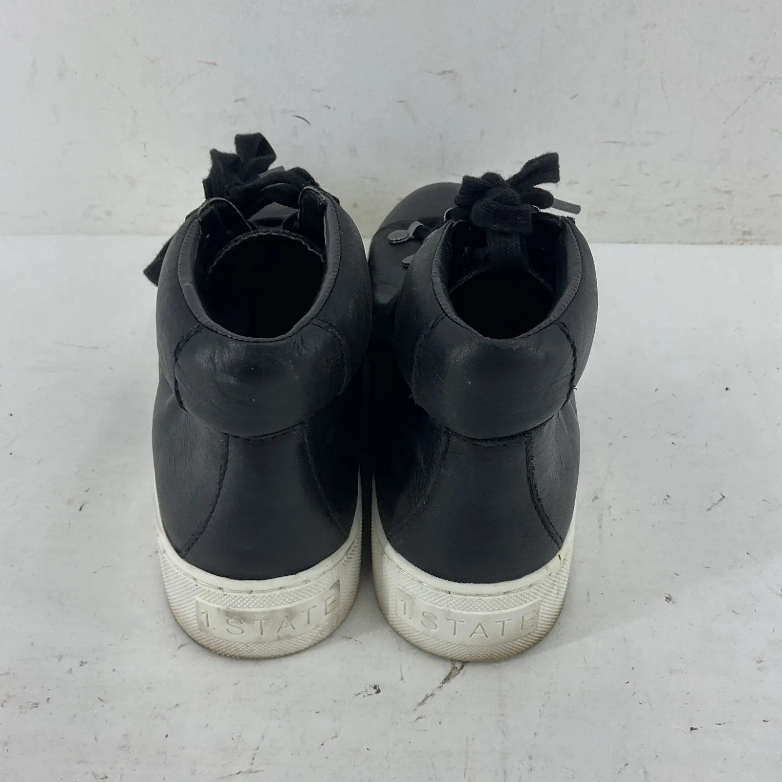 1.State Women's Black Leather Chukka Boots, Size 8.5 - Preowned