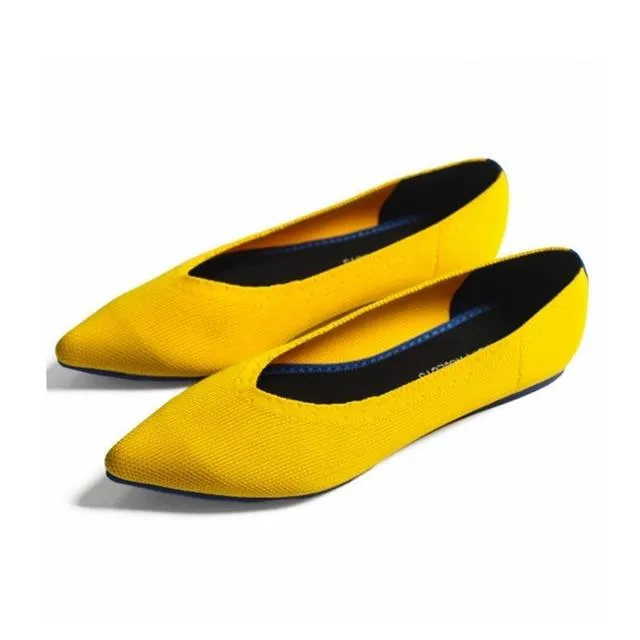 2019 Spring Women Slip On Flat Loafers Pointed Toe Shallow Ballet Flats Shoes Casual Flat Shoes Ballerina Flats Zapa