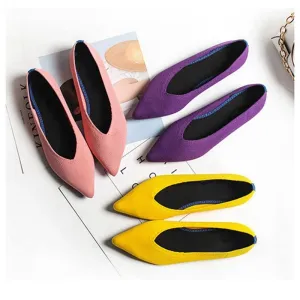 2019 Spring Women Slip On Flat Loafers Pointed Toe Shallow Ballet Flats Shoes Casual Flat Shoes Ballerina Flats Zapa