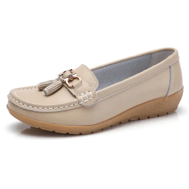 2020 New Women's Genuine Leather Loafers