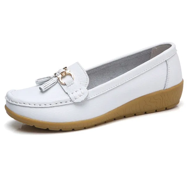2020 New Women's Genuine Leather Loafers
