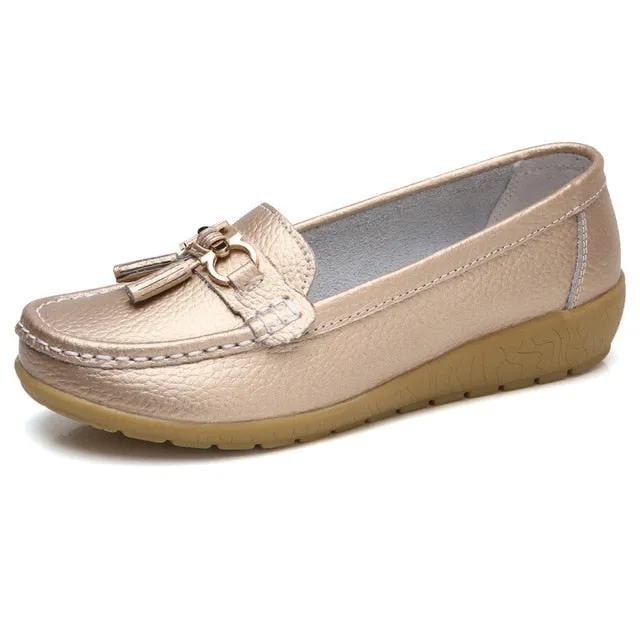2020 New Women's Genuine Leather Loafers