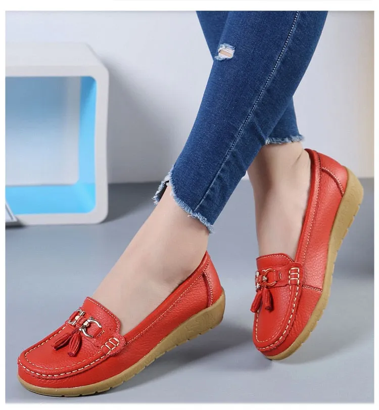 2020 New Women's Genuine Leather Loafers