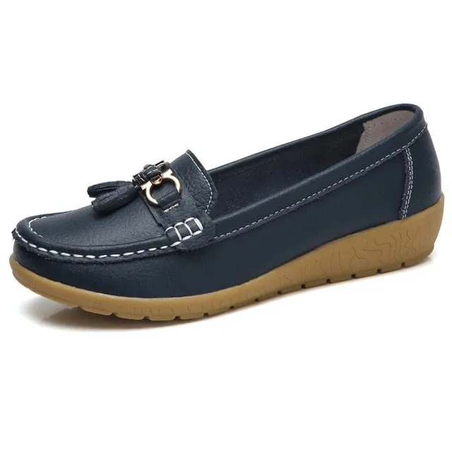 2020 New Women's Genuine Leather Loafers