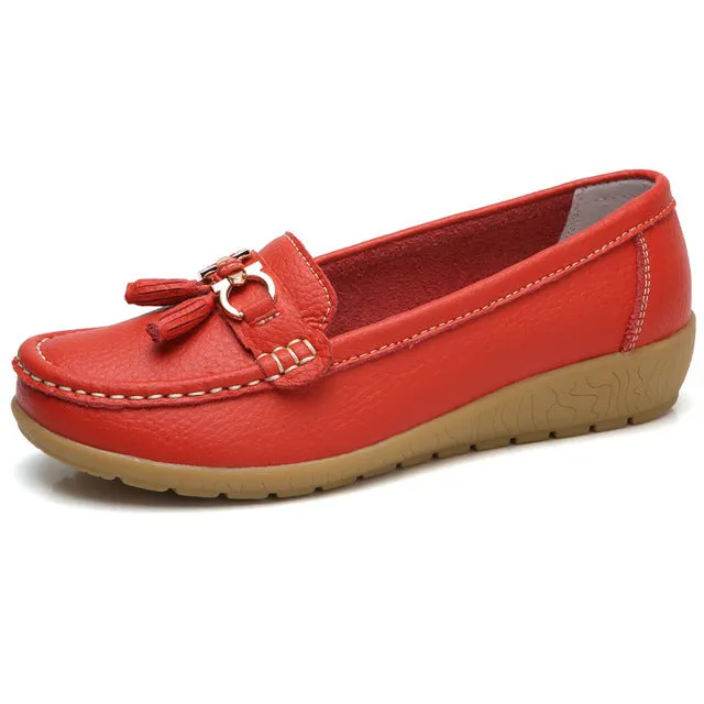 2020 New Women's Genuine Leather Loafers