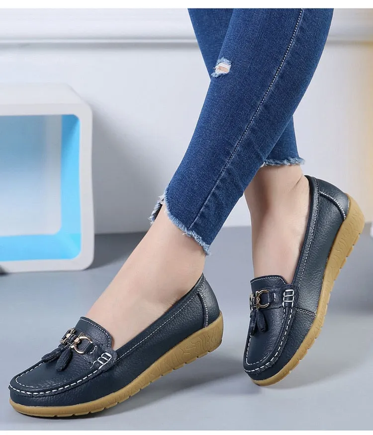 2020 New Women's Genuine Leather Loafers