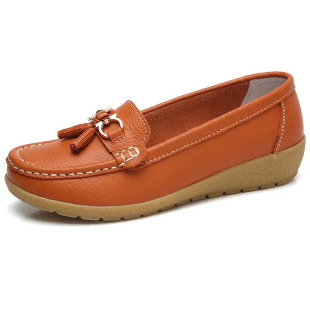 2020 New Women's Genuine Leather Loafers