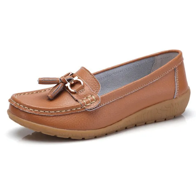 2020 New Women's Genuine Leather Loafers