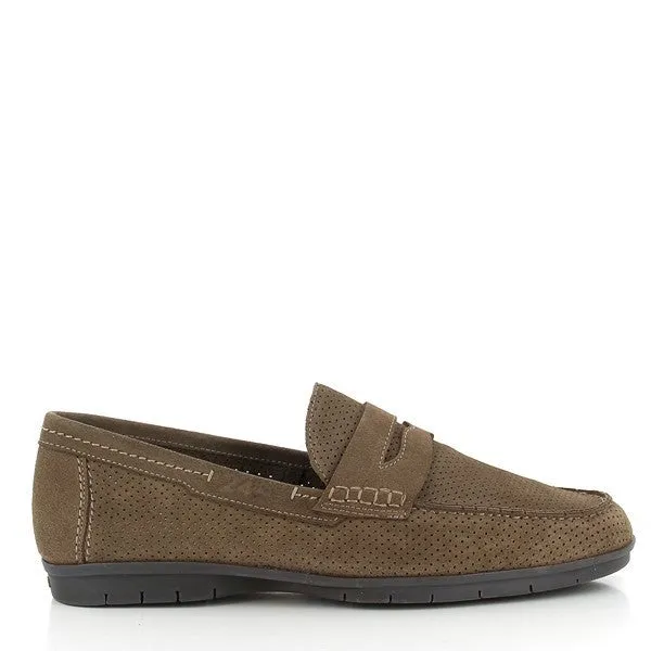 24 Hrs 10569 Almond Slip On Loafers