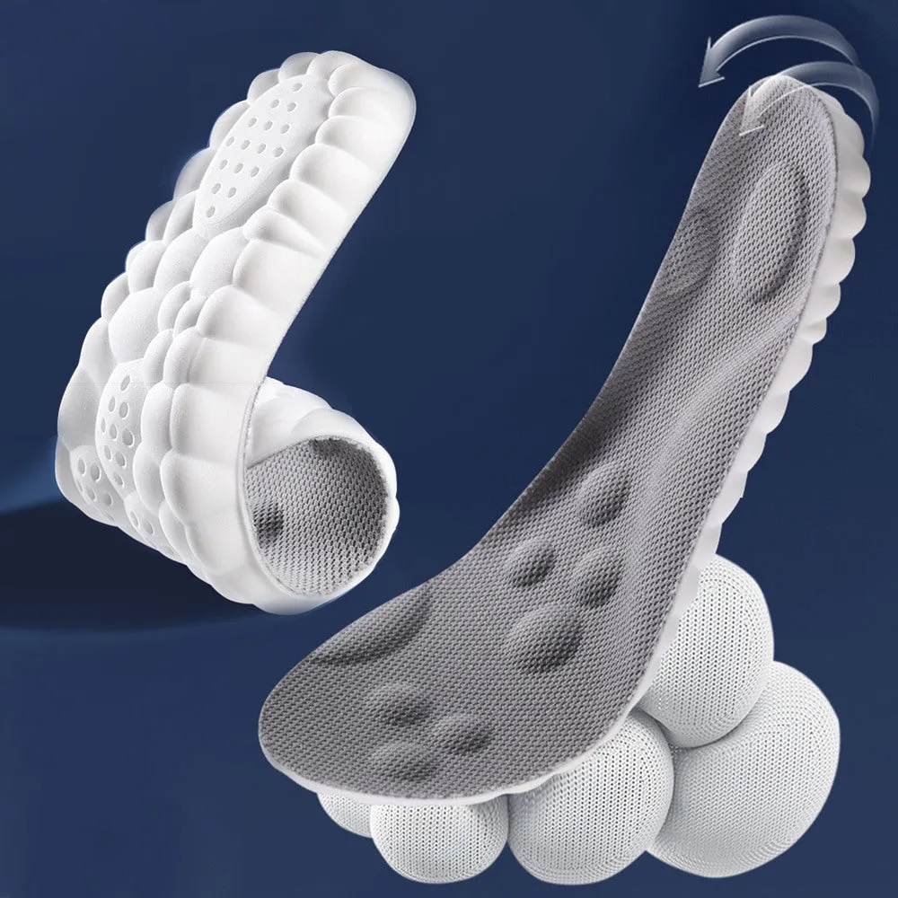 4D Shoe Insoles Shock-Absorbing Arch Support Sport Soft Cushioning Stop Foot Pain