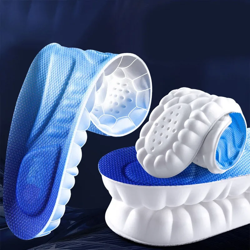 4D Shoe Insoles Shock-Absorbing Arch Support Sport Soft Cushioning Stop Foot Pain
