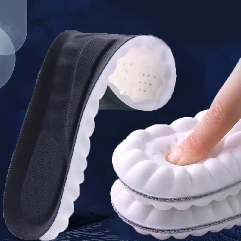 4D Shoe Insoles Shock-Absorbing Arch Support Sport Soft Cushioning Stop Foot Pain