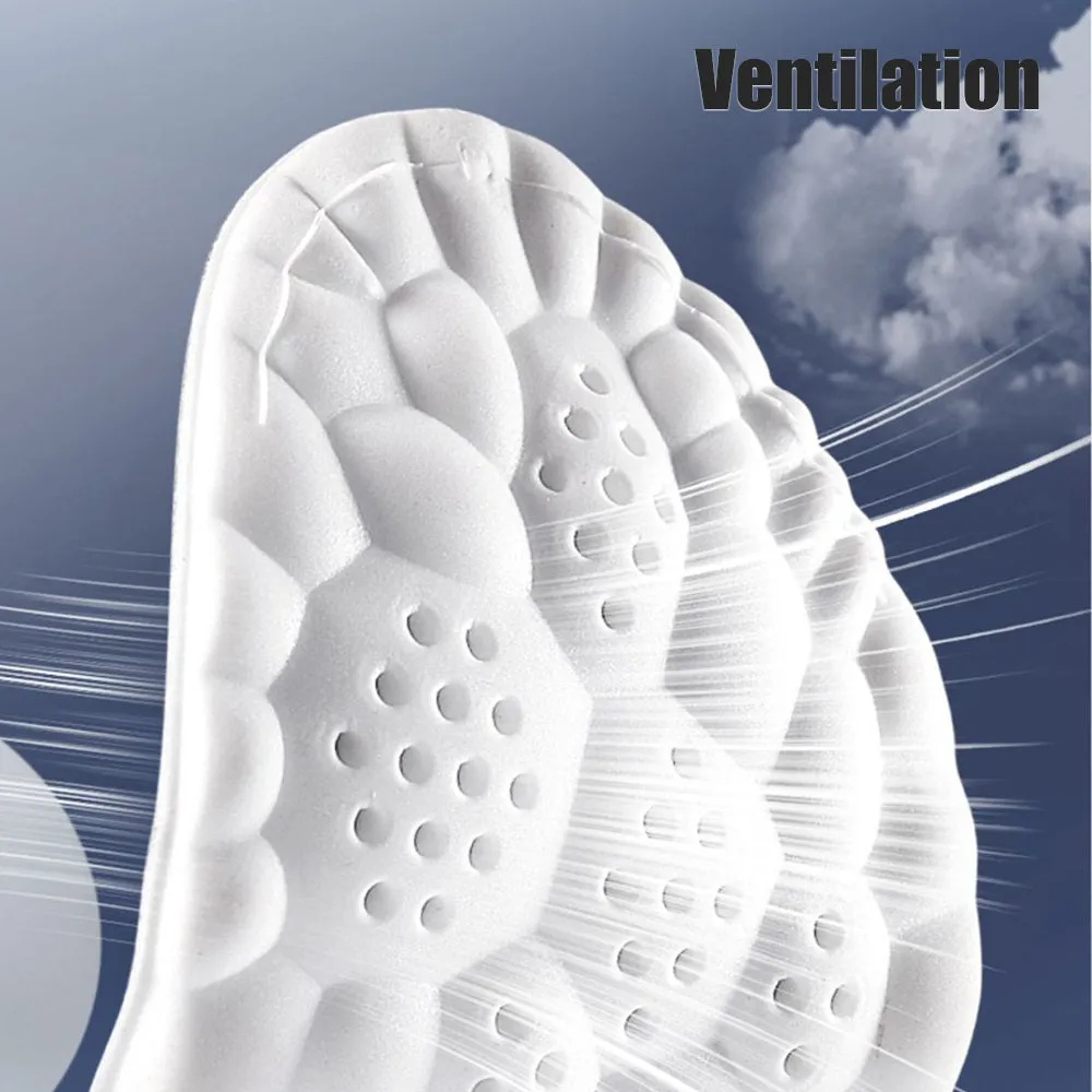 4D Shoe Insoles Shock-Absorbing Arch Support Sport Soft Cushioning Stop Foot Pain