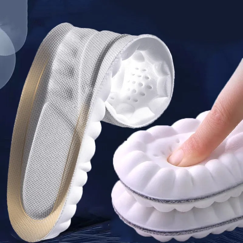 4D Shoe Insoles Shock-Absorbing Arch Support Sport Soft Cushioning Stop Foot Pain