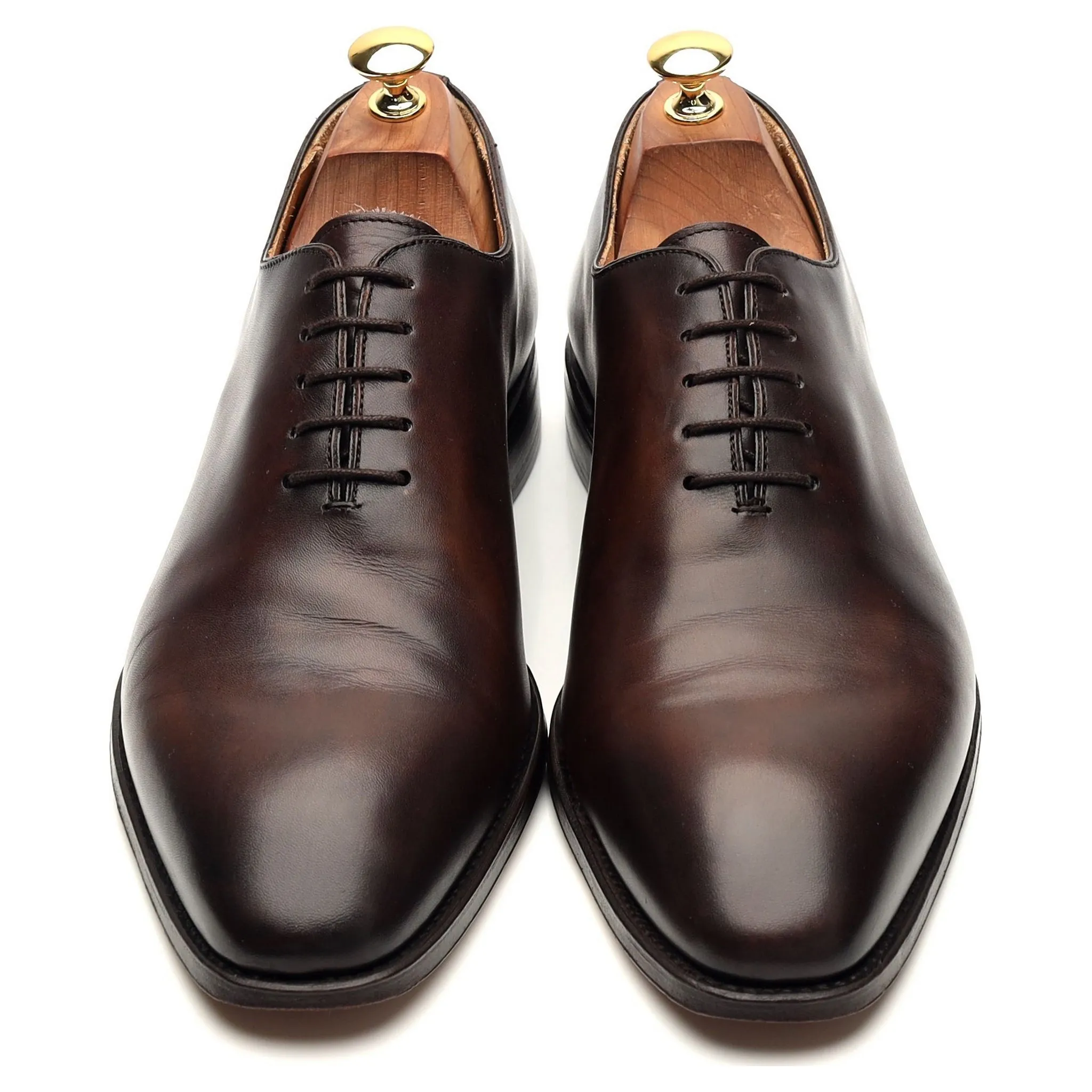 '5216' Dark Brown Leather Wholecut Oxford UK 10