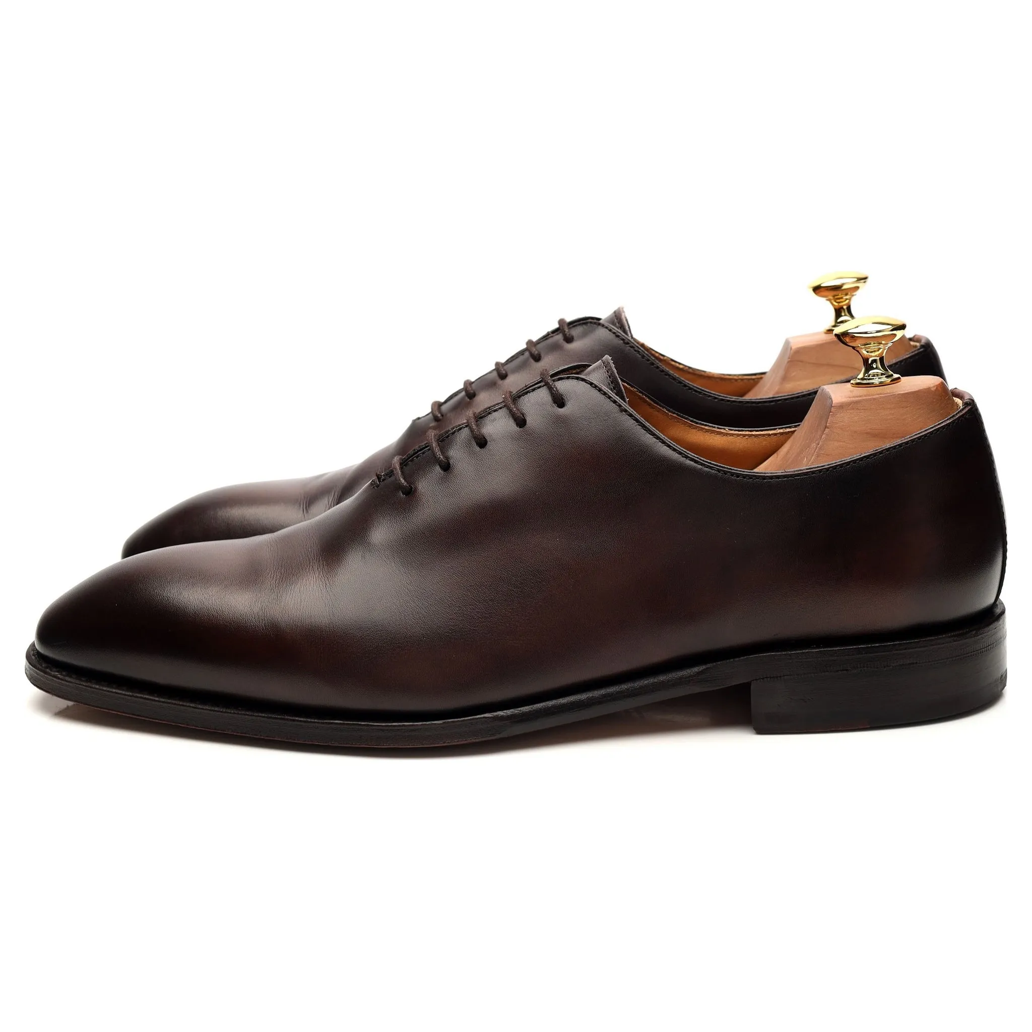 '5216' Dark Brown Leather Wholecut Oxford UK 10