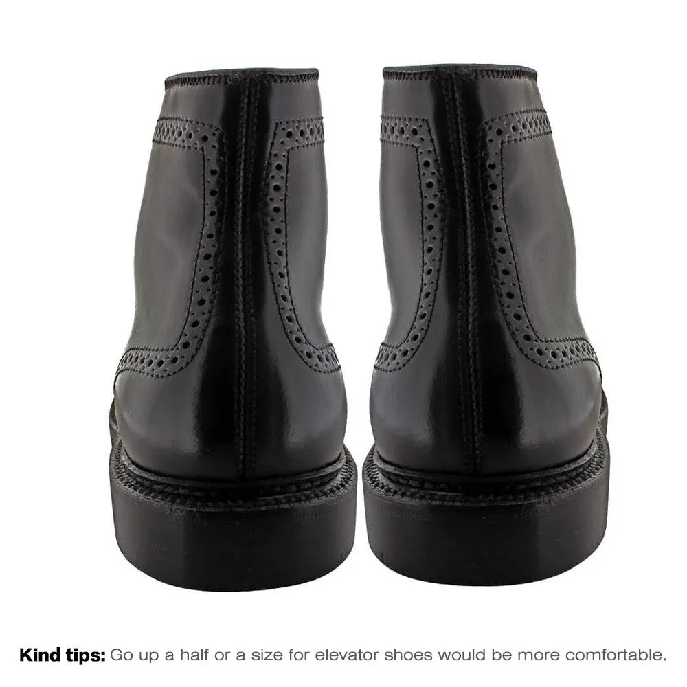 7 CM / 2.76 Inches CMR CHAMARIPA Elevator Shoes - Black Shell Cordovan Elevator Shoes for Men - Height Increasing Chelsea Boots