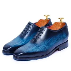 7 CM / 2.76 Inches Taller - CMR CHAMARIPA  Wedding Elevator Shoes For Men - Handcrafted Wholecut Oxford - Navy