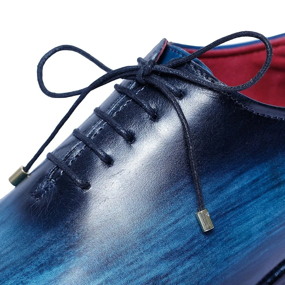 7 CM / 2.76 Inches Taller - CMR CHAMARIPA  Wedding Elevator Shoes For Men - Handcrafted Wholecut Oxford - Navy