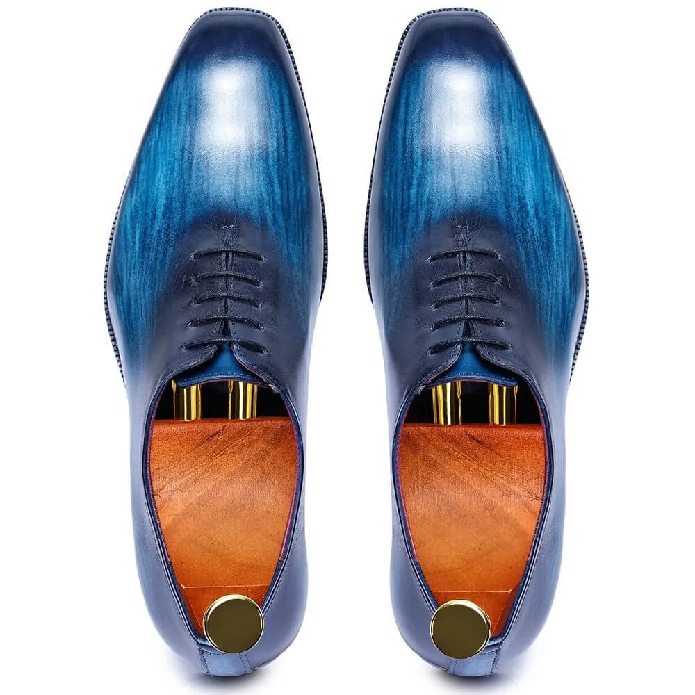 7 CM / 2.76 Inches Taller - CMR CHAMARIPA  Wedding Elevator Shoes For Men - Handcrafted Wholecut Oxford - Navy