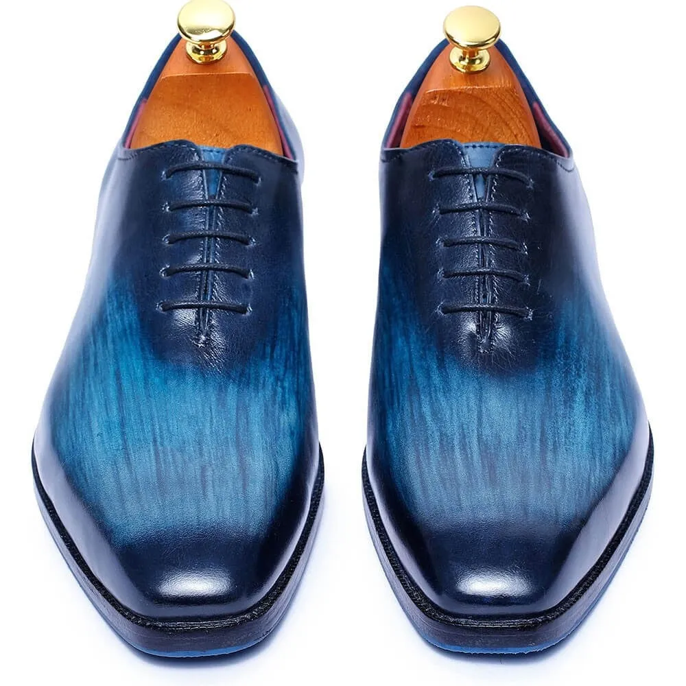 7 CM / 2.76 Inches Taller - CMR CHAMARIPA  Wedding Elevator Shoes For Men - Handcrafted Wholecut Oxford - Navy
