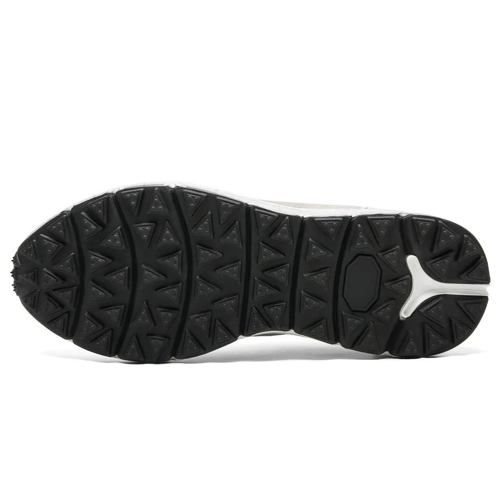 8CM / 3.15 Inches CMR CHAMARIPA Men's Height-Increasing Sneakers - White Mesh Breathable Elevator Shoes