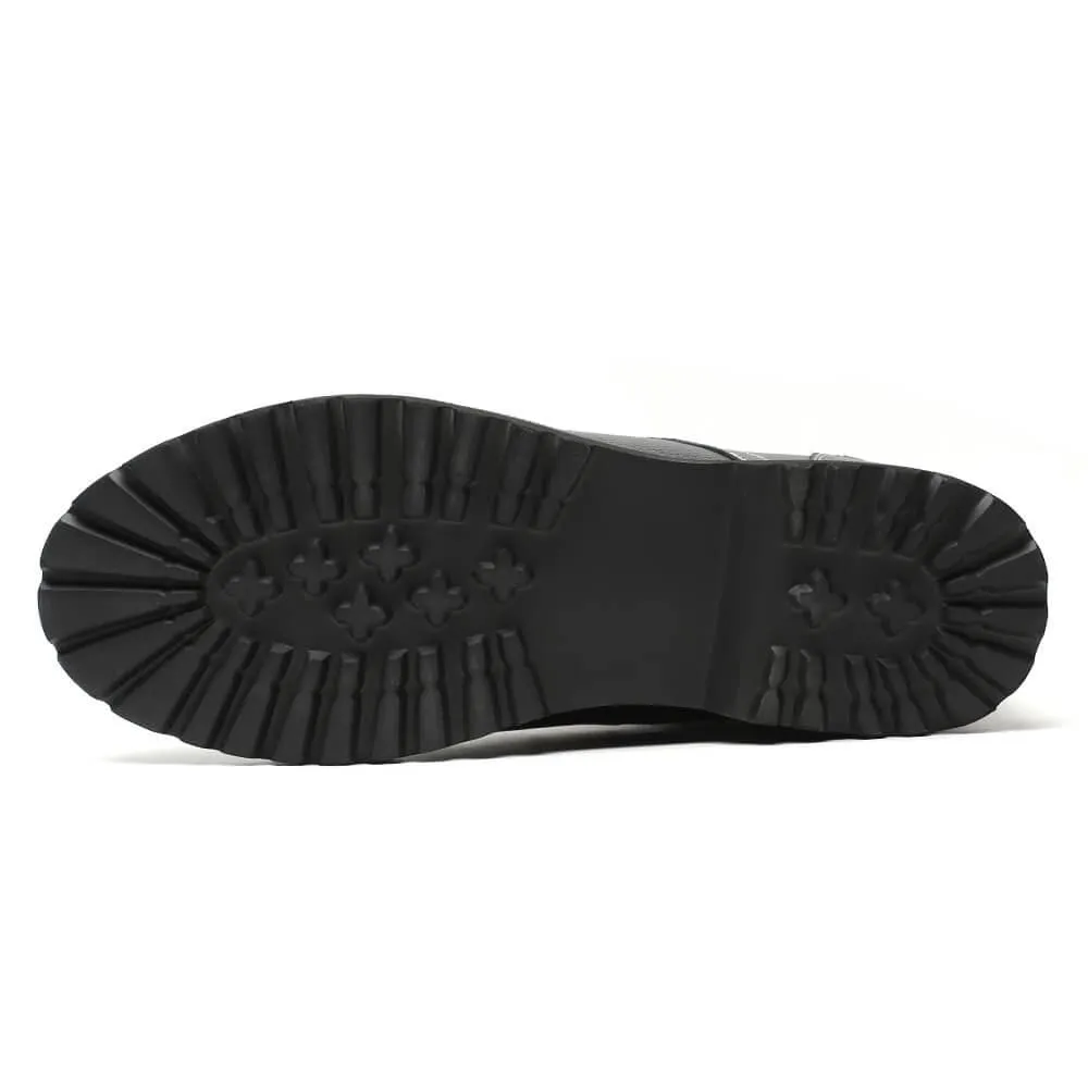 9 CM / 3.54 Inches Taller - CMR CHAMARIPA Height Increasing Boots  Genuine Leather Elevator Shoes Casual Tall Men Boots