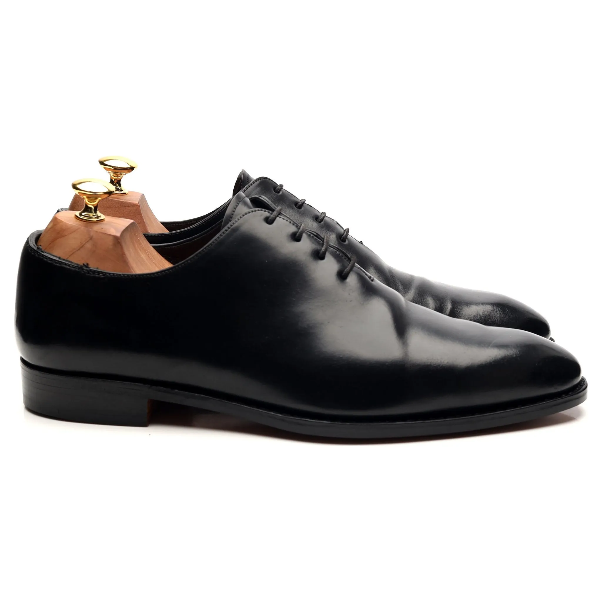 '910' Black Cordovan Leather Wholecut Oxford UK 9.5 EE