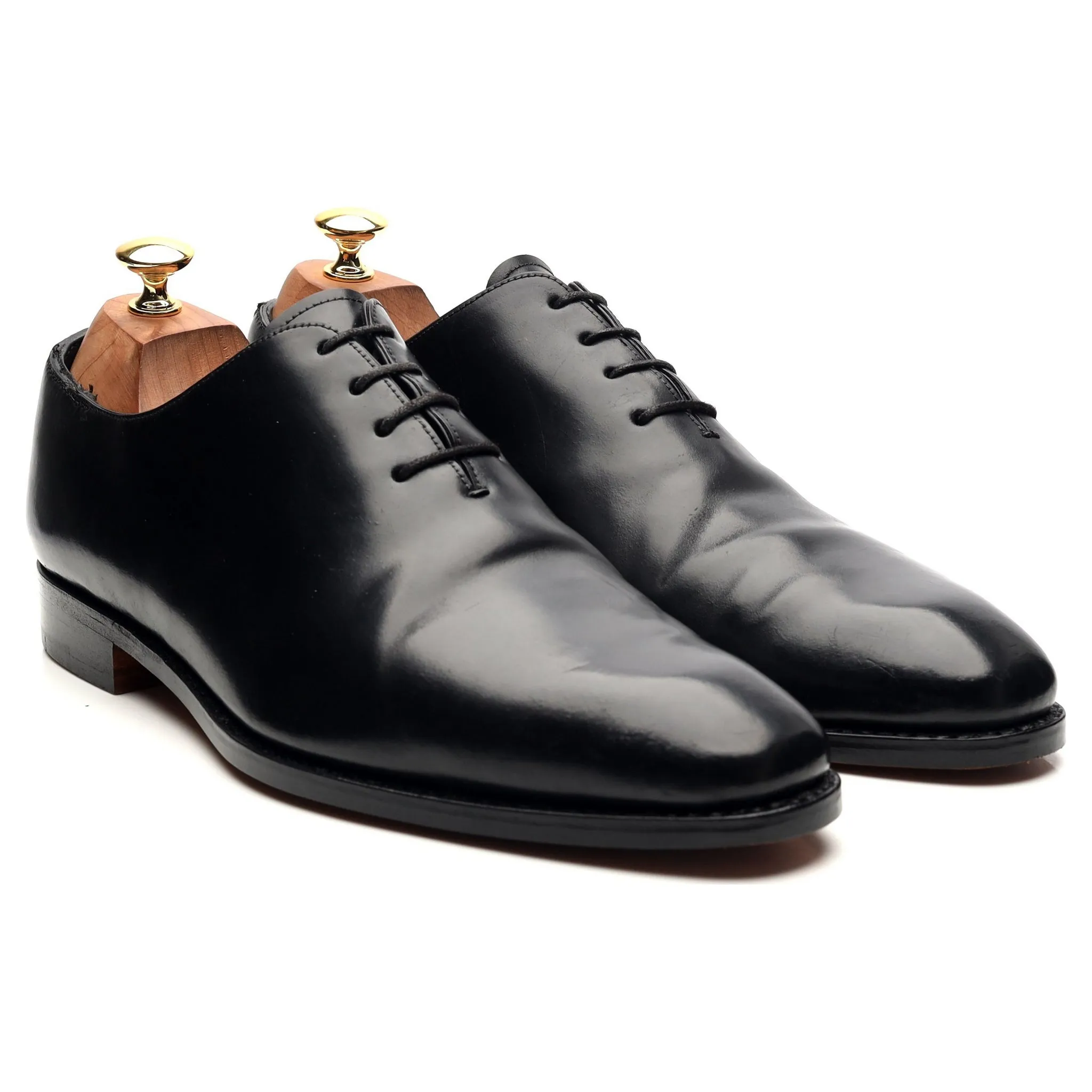'910' Black Cordovan Leather Wholecut Oxford UK 9.5 EE