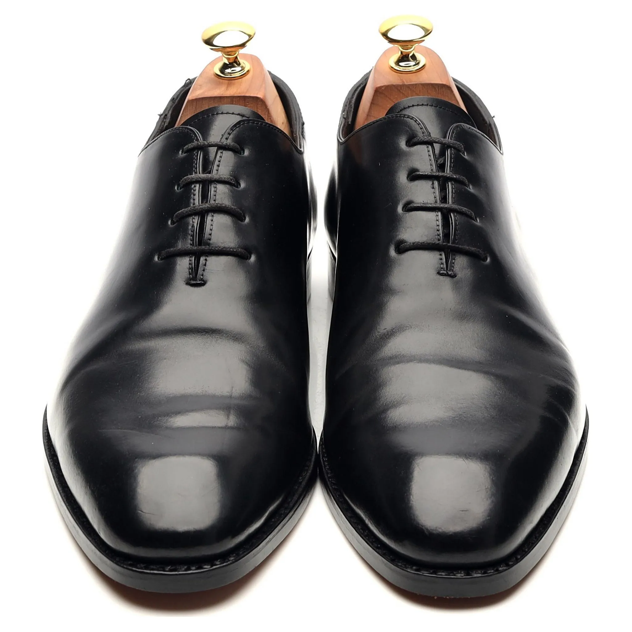 '910' Black Cordovan Leather Wholecut Oxford UK 9.5 EE