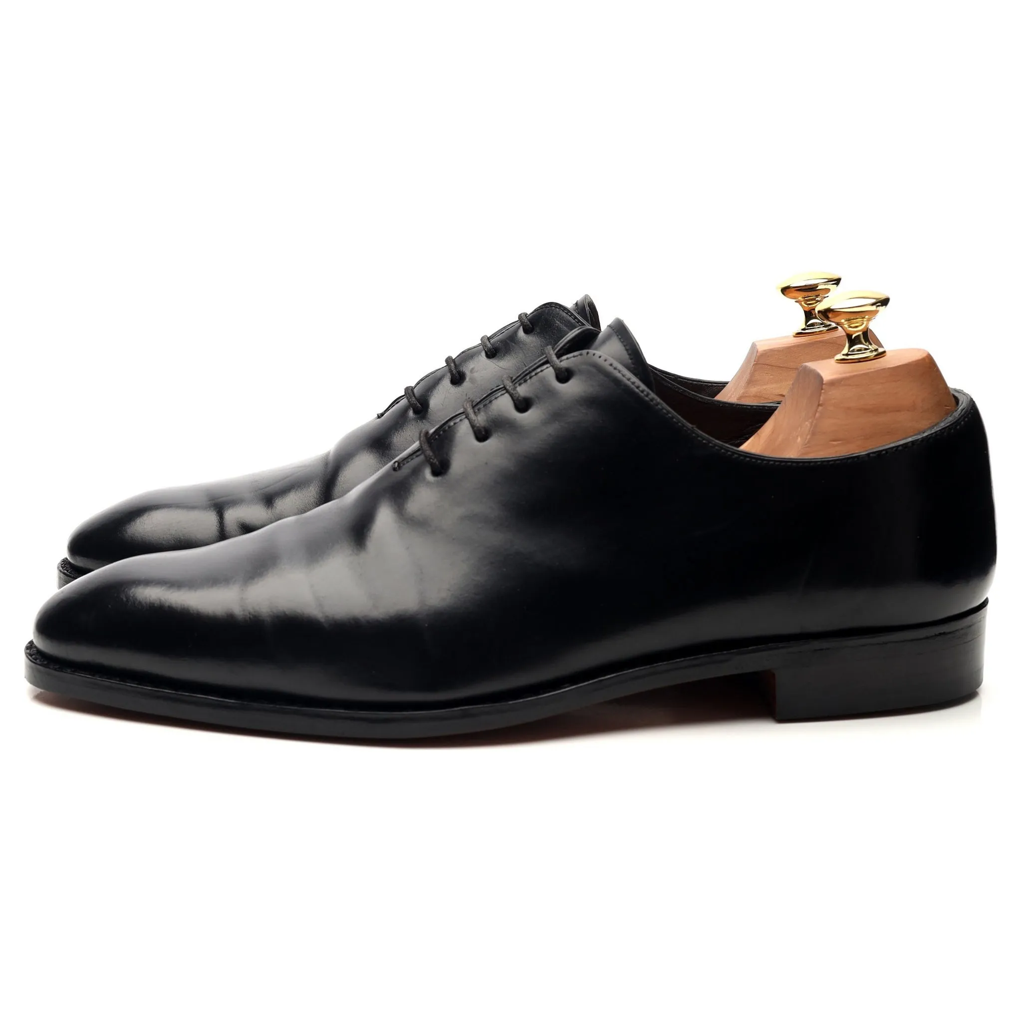 '910' Black Cordovan Leather Wholecut Oxford UK 9.5 EE
