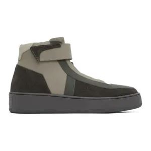 A-COLD-WALL* Grey Leather High-Top Sneakers