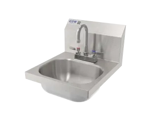 AA Faucet Drop-in Deck Mount Hand Sink with 3-Side Welded Splash Guards (HS-1014IS)