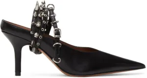 Abra Black Spike Mules