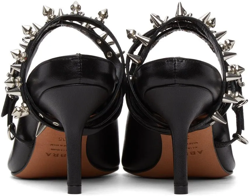 Abra Black Spike Mules