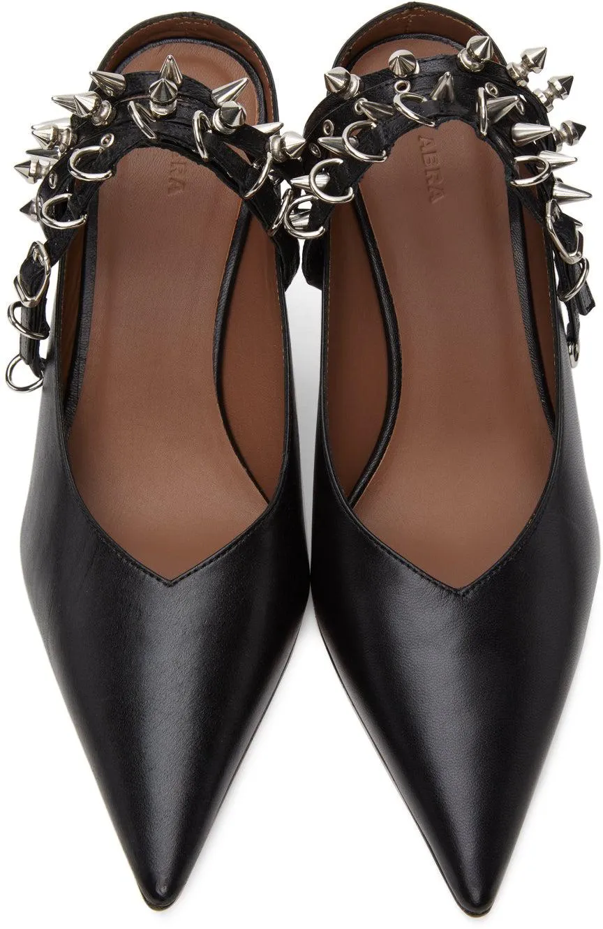 Abra Black Spike Mules