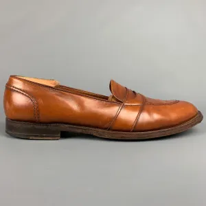 ALDEN 685 Size 15 Tan Leather Cap Toe Penny Loafers