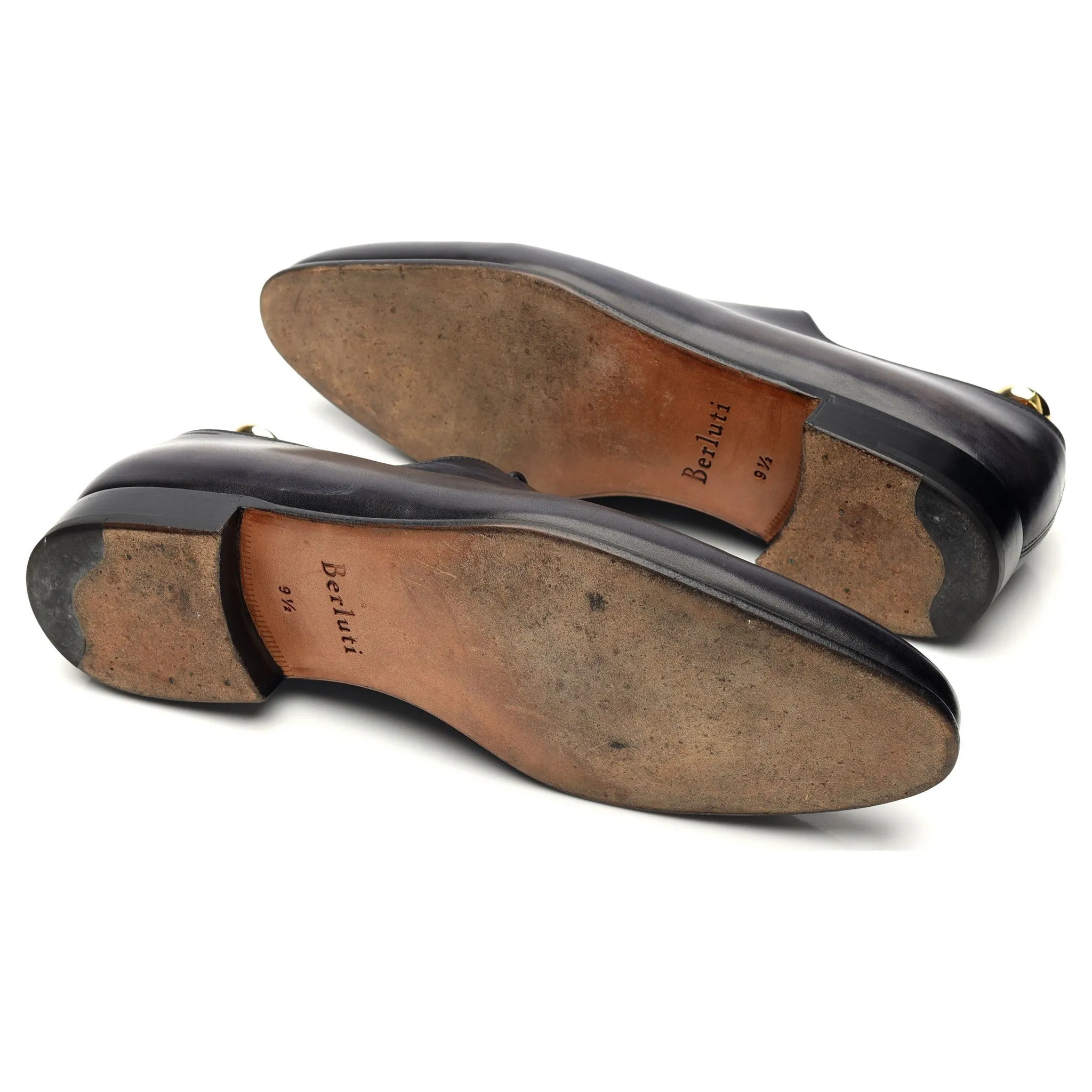 'Alessandro' Blue / Grey Patina Leather Wholecut Oxford UK 9.5