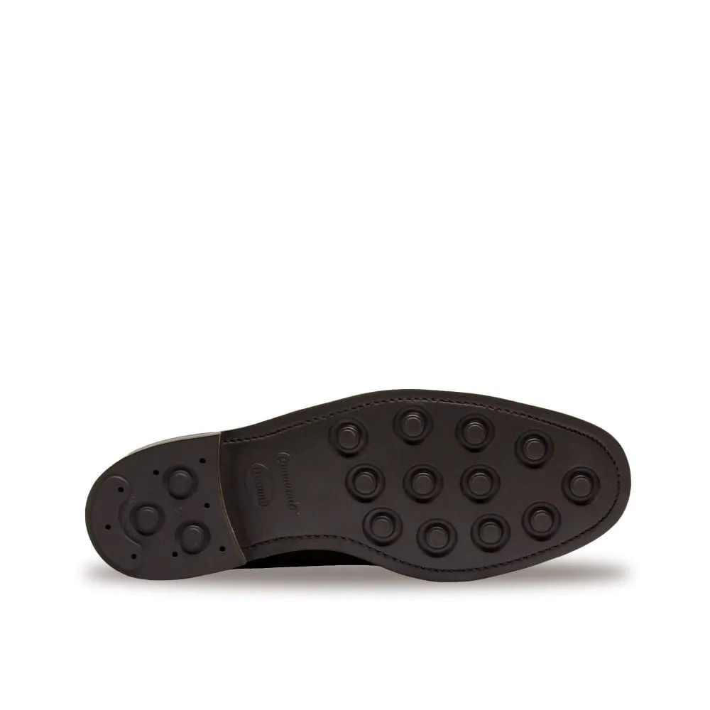 ALEX Brown Suede Double Monk Strap Shoes by Sanders