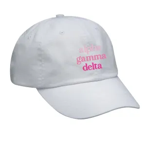 Alpha Gamma Delta Hat - Pink Gradient