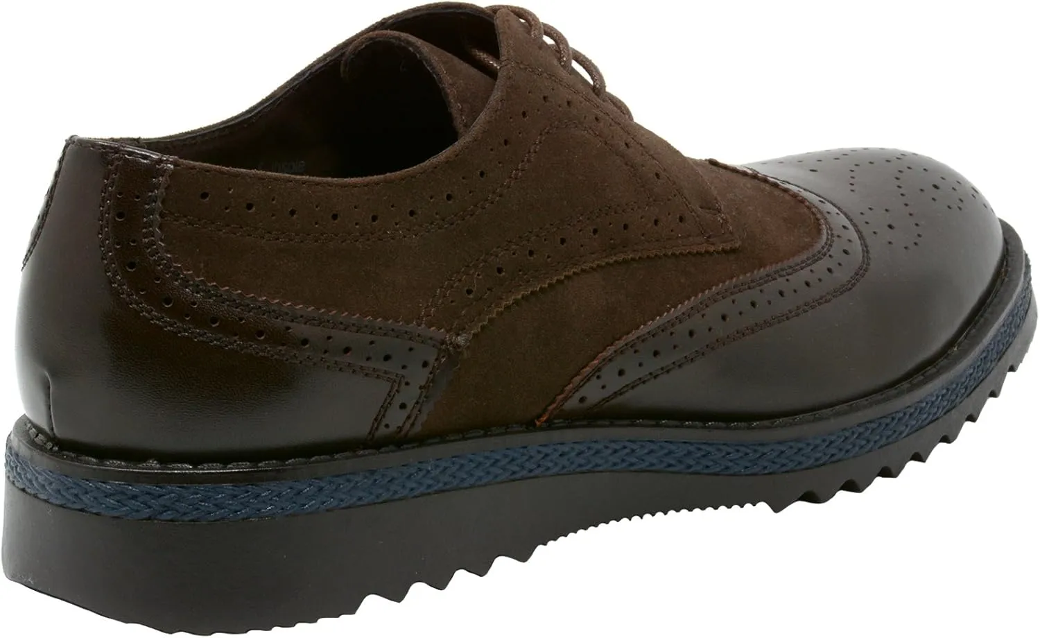 Alpine Swiss ALEC Mens Ripple Sole Wingtip Shoes Leather Lining & Insole - Runs 1 Size Big