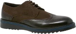 Alpine Swiss ALEC Mens Ripple Sole Wingtip Shoes Leather Lining & Insole - Runs 1 Size Big