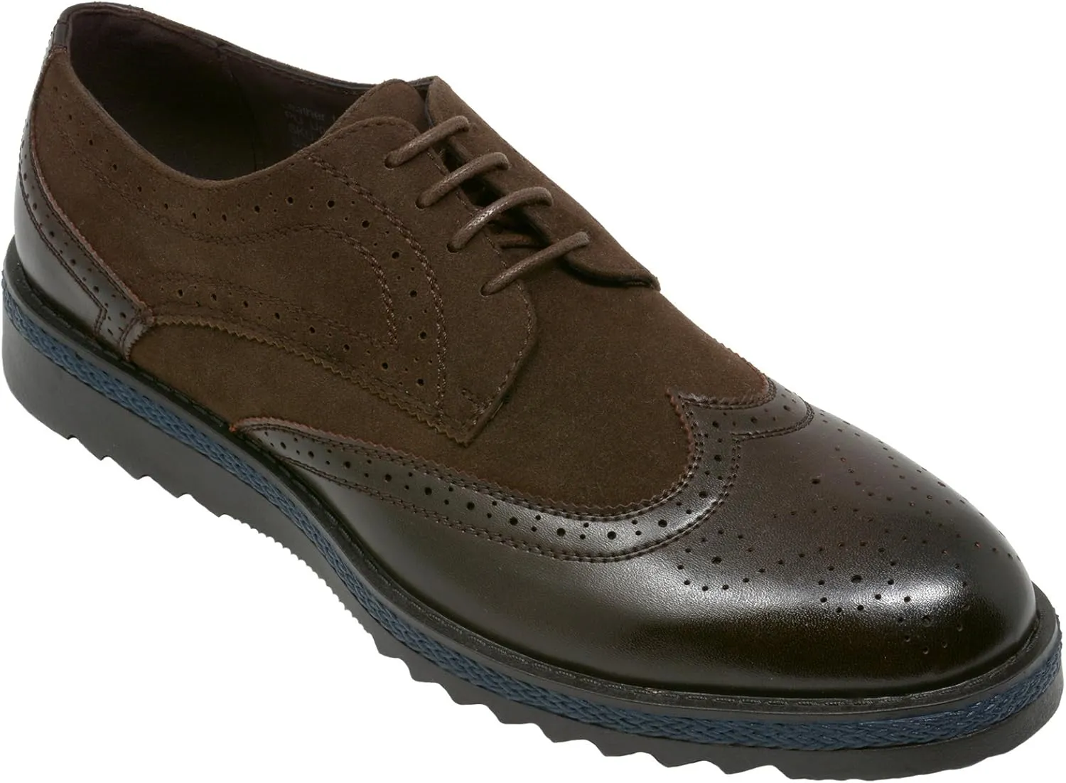 Alpine Swiss ALEC Mens Ripple Sole Wingtip Shoes Leather Lining & Insole - Runs 1 Size Big