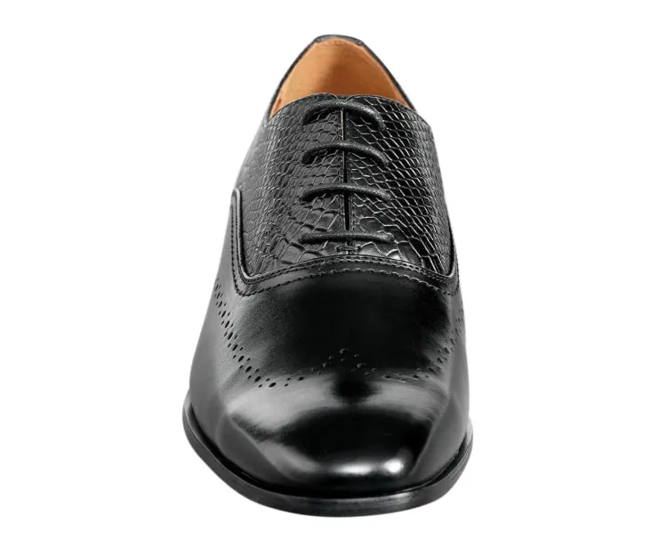Amali Burke Noir Oxford Shoes Men’s Black Leather