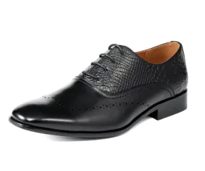 Amali Burke Noir Oxford Shoes Men’s Black Leather